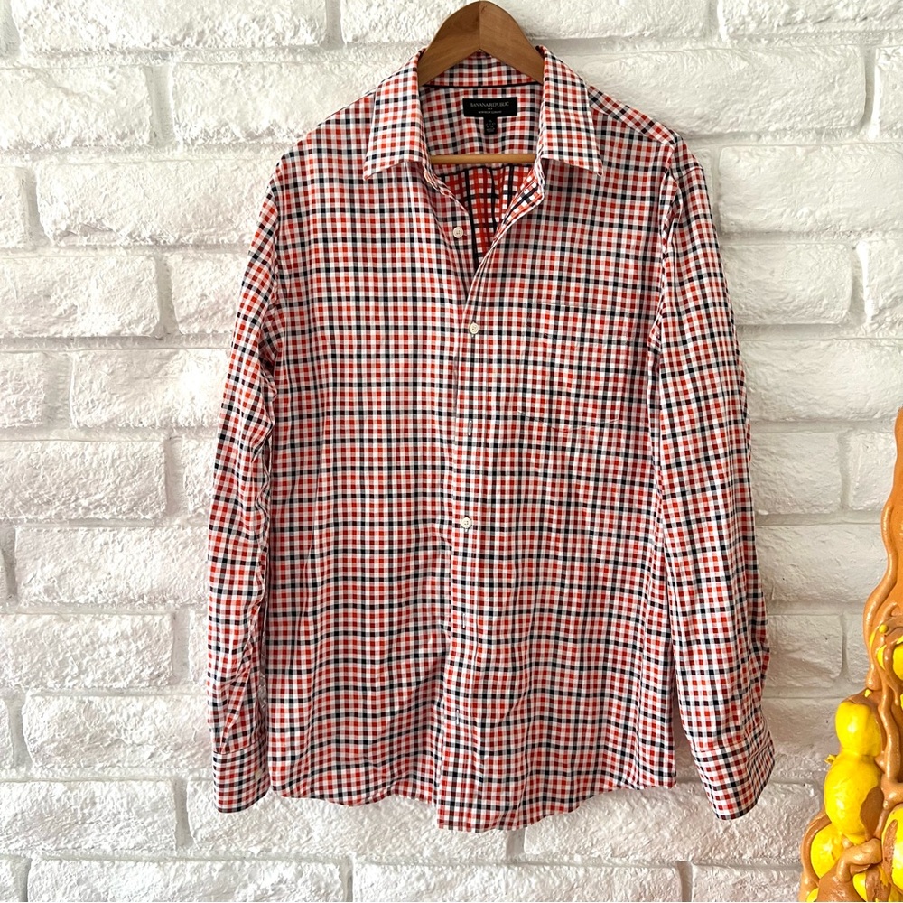 Banana Republic Non-Iron Silm Fit Button Down Shirt Sz XL  E2